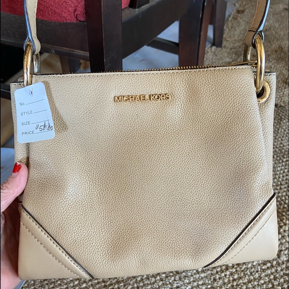 Michael Kors Beige Crossbody Purse